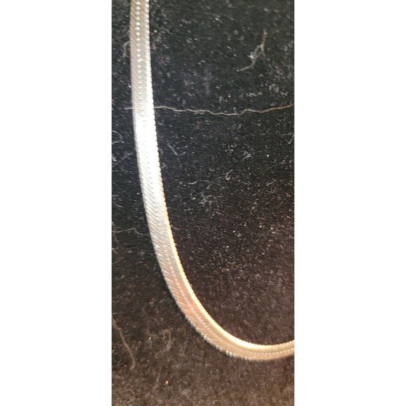 925 Solid Sterling Silver Herringbone chain necklace 18", 6mm 16.2 grams Bling! - Picture 5 of 13